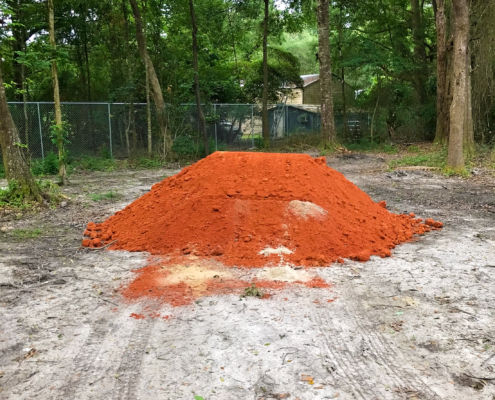 Soil Delivered to Construction Site